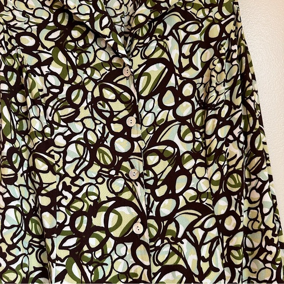 3/$20 💥 Studio 1940 Maxi Dress Front Button Down Collared Smocked Back Teacher - Picture 6 of 17